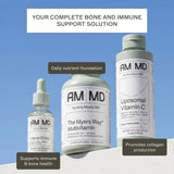 Amy Myers MD Vitamin D3 & K2 Liquid Supplement with measuring spoon