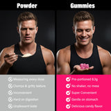 AMZXO BCAA Gummies bottle back view with ingredient list