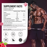 AMZXO Creatine Gummies displayed with fitness accessories