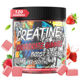 AMZXO Creatine Monohydrate Gummies bottle front view with 120 gummies