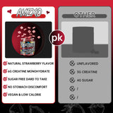 AMZXO Creatine Monohydrate Gummies in a travel-friendly container