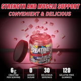 AMZXO Creatine Monohydrate Gummies side view showing gummy texture