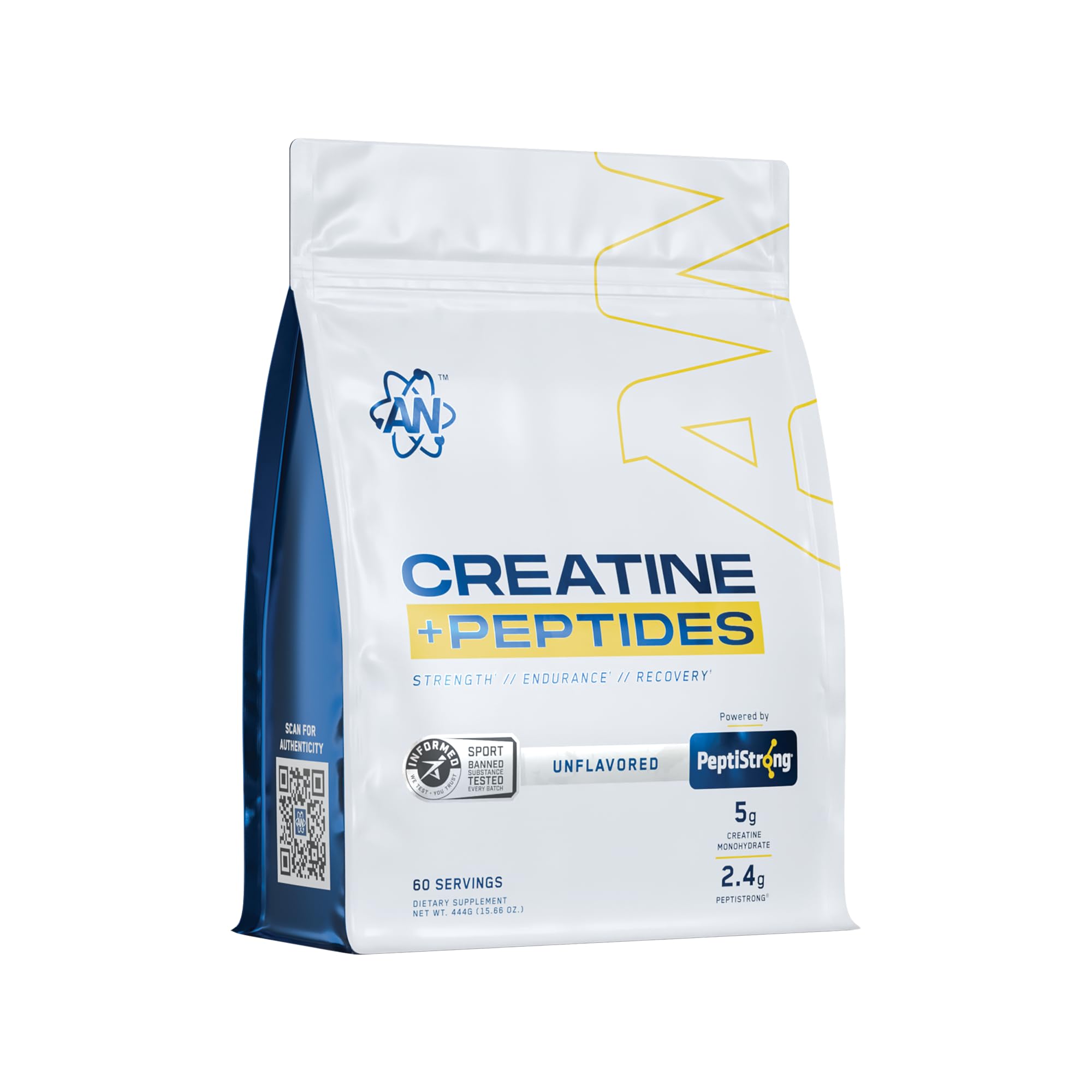 AN Performance Creatine + Peptide 444g front view