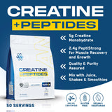 AN Performance Creatine + Peptide 444g side view