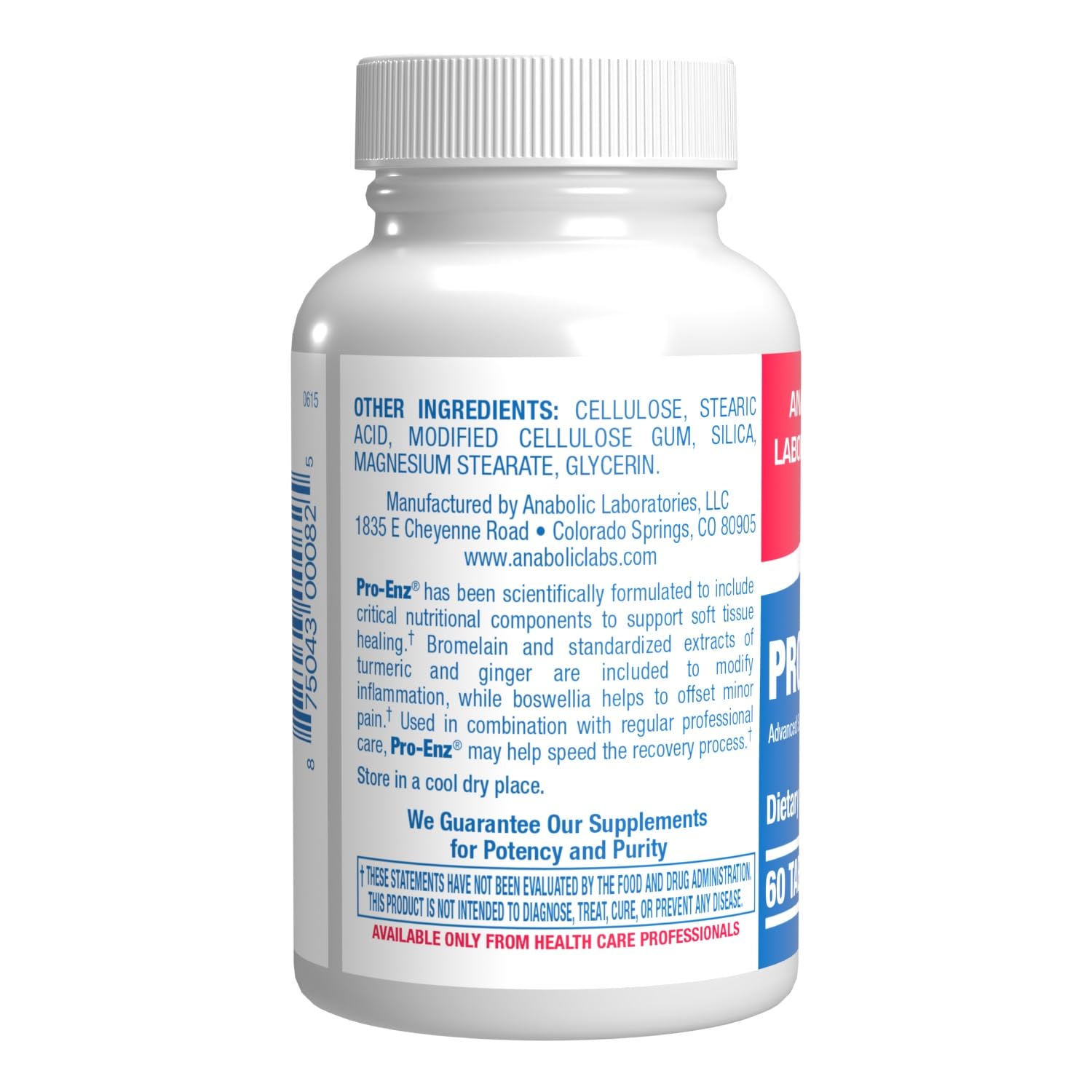 Anabolic Laboratories Pro-Enz Joint Support Supplement packaging details