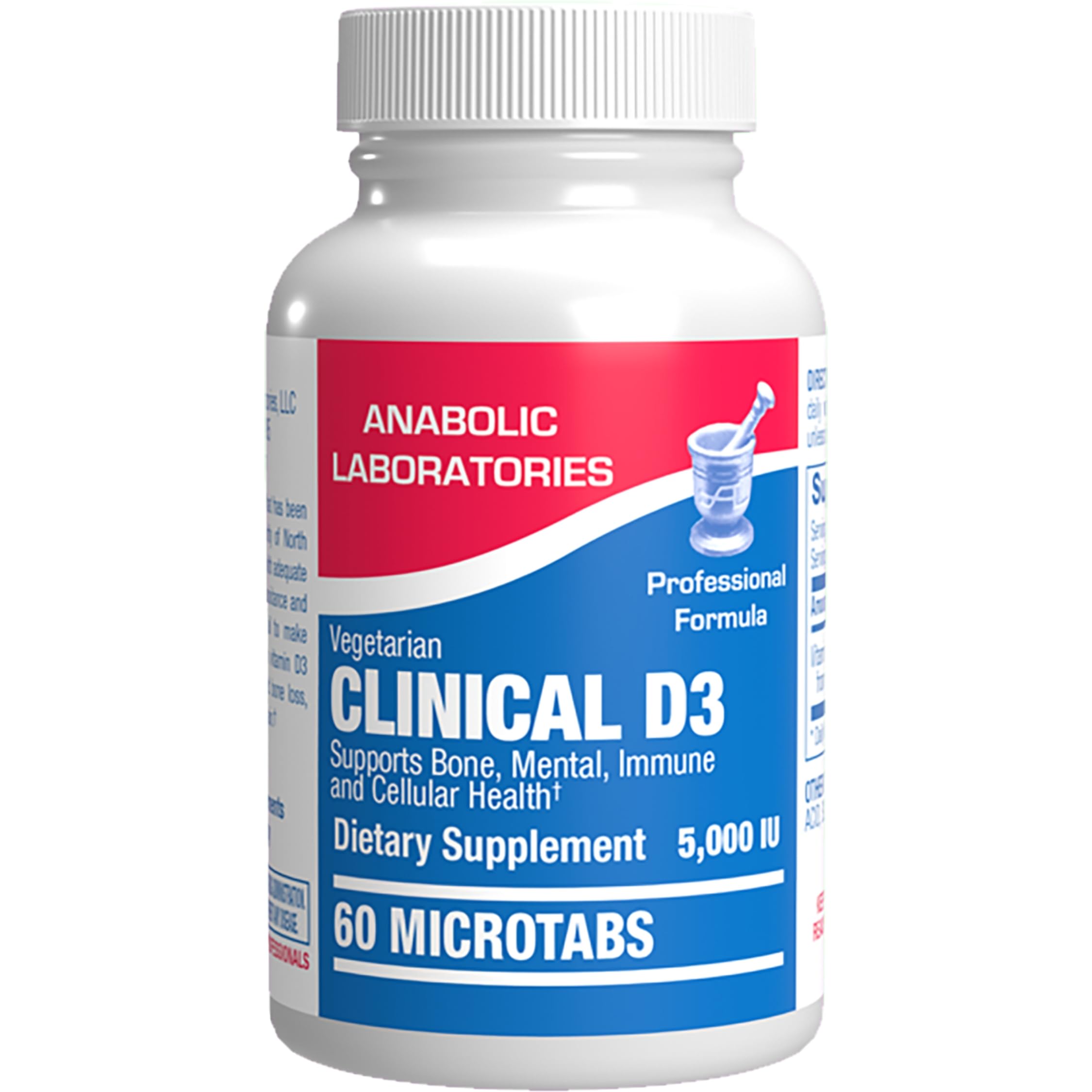 Anabolic Laboratories Vitamin D3 5000 IU 60 Vegetarian Microtabs front view