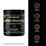 Anabolic Warfare Creatine Monohydrate 358g scoop and powder