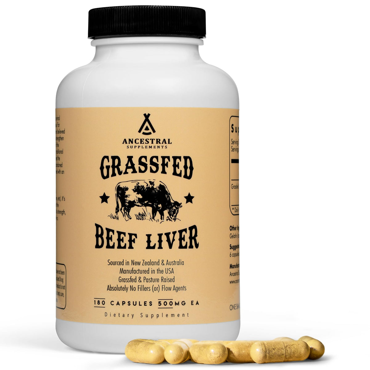 Ancestral Supplements Beef Liver Extract 160g front view