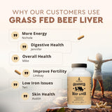 Ancestral Supplements Beef Liver Extract 160g on a wooden table