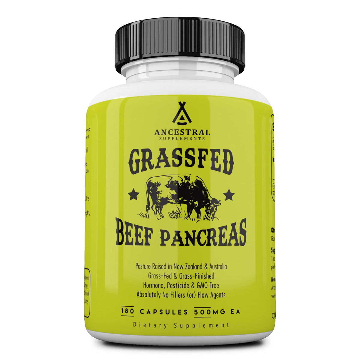 Ancestral Supplements Beef Pancreas Multi-Enzyme 160g front view