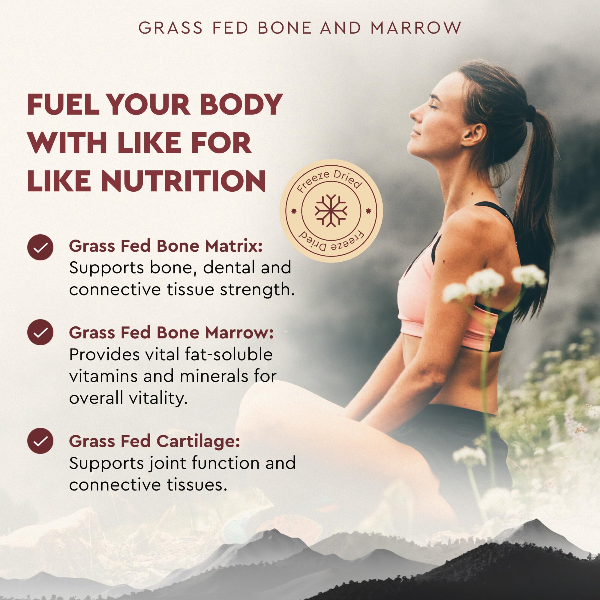 Ancestral Supplements Bone Marrow Capsules with dosage information