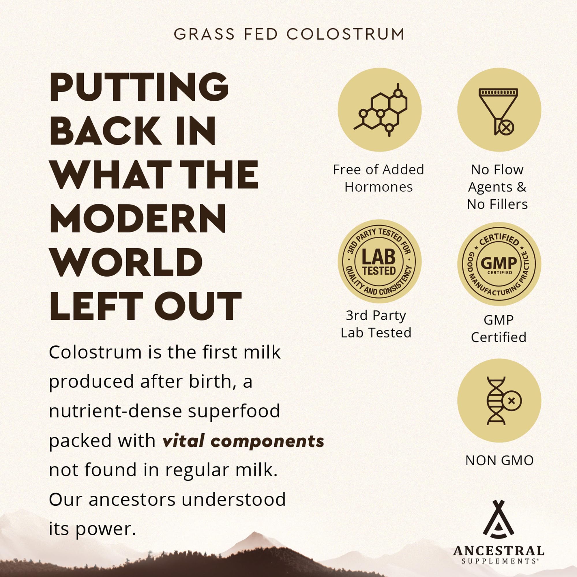 Ancestral Supplements Colostrum Powder in a gym bag for on-the-go use