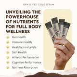 Ancestral Supplements Colostrum Powder side view showing product details