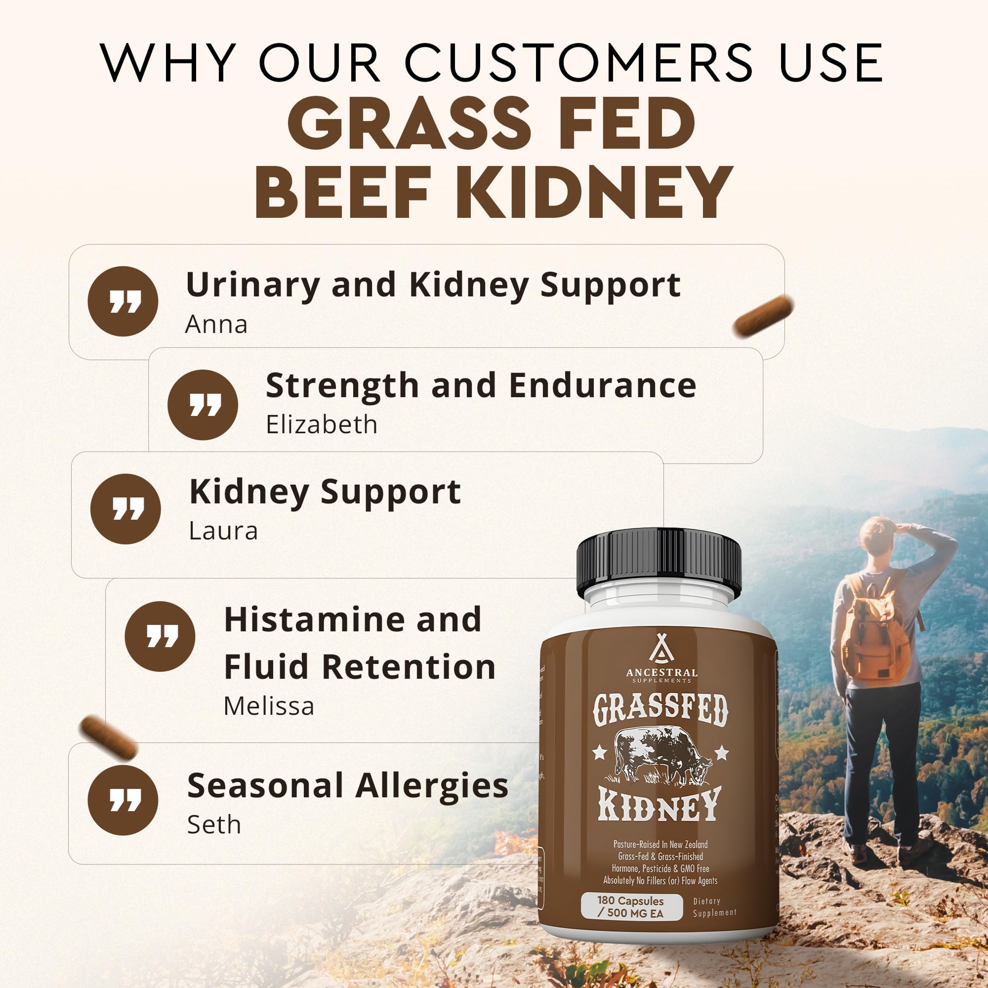 Ancestral Supplements Kidney Health Capsules in a lifestyle setting