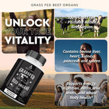 Ancestral Supplements Liver Extracts 3000mg on a wooden table