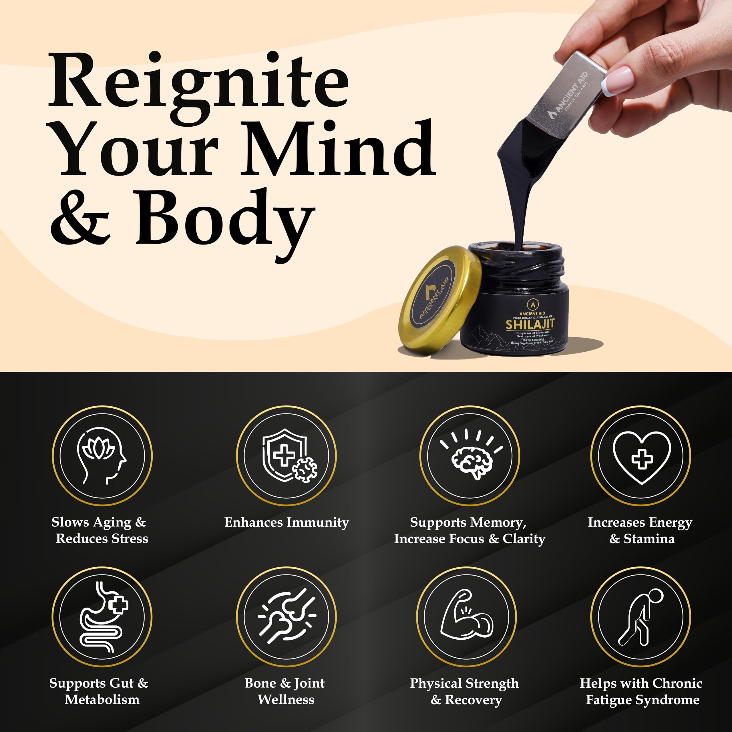 Ancient Aid Himalayan Shilajit Resin packaging details