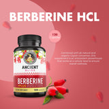 Ancient Bliss Berberine Supplement side view showcasing capsules