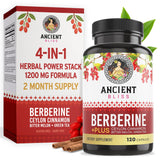 Ancient Bliss Berberine Supplement with Ceylon Cinnamon front view