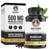 Ancient Bliss Magnesium Glycinate Capsules 120 count front view