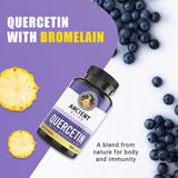 Ancient Bliss Quercetin Bromelain Capsules side view showing label