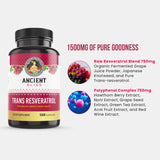 Ancient Bliss Resveratrol Supplement ingredients list