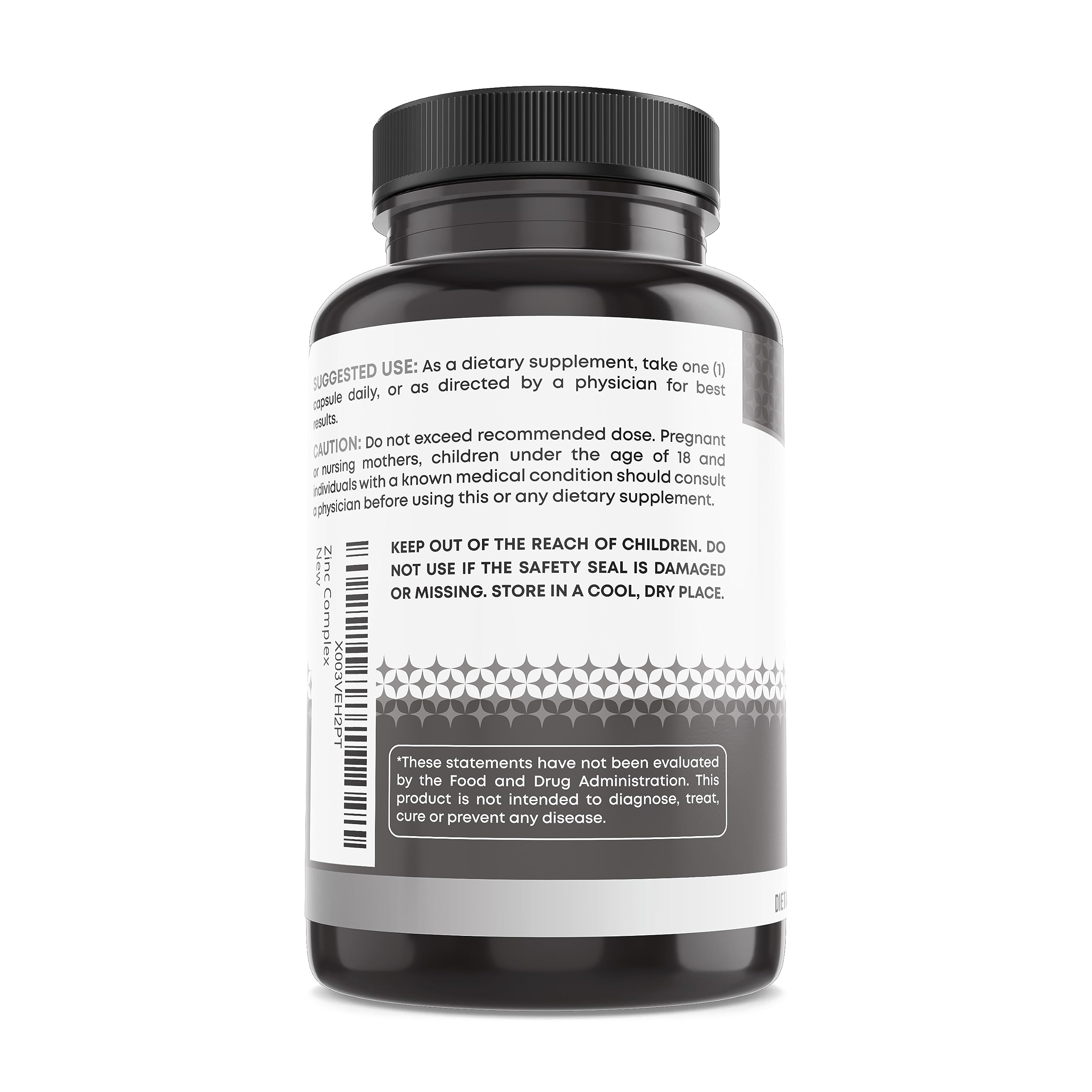 Ancient Bliss Zinc Complex Supplement 50g lifestyle scene with a glass of water