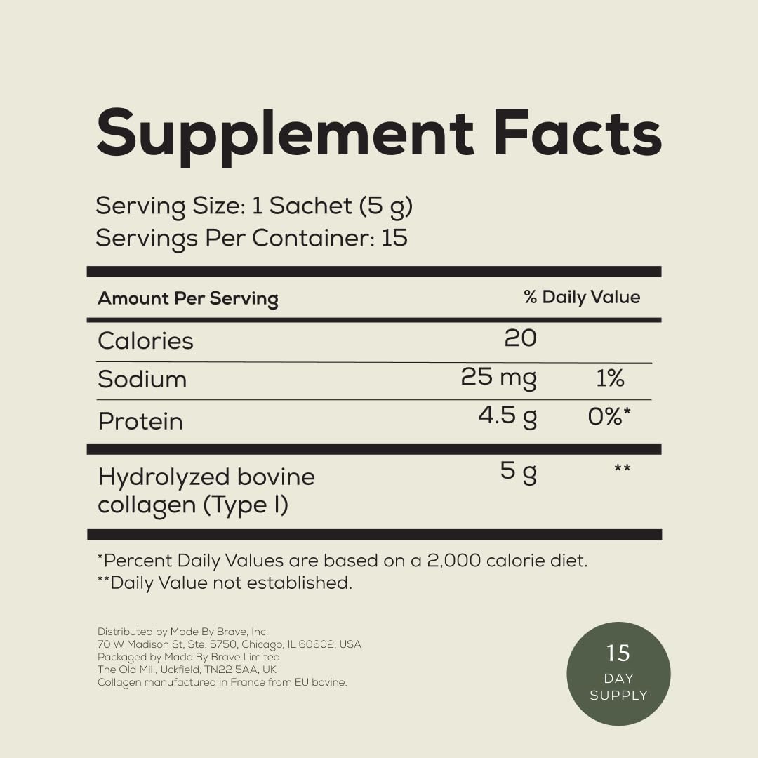 Ancient + Brave Bovine Collagen Peptides scooping powder