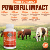 ANCIENT DIOSA Beef Organ Complex Capsules on a wooden table