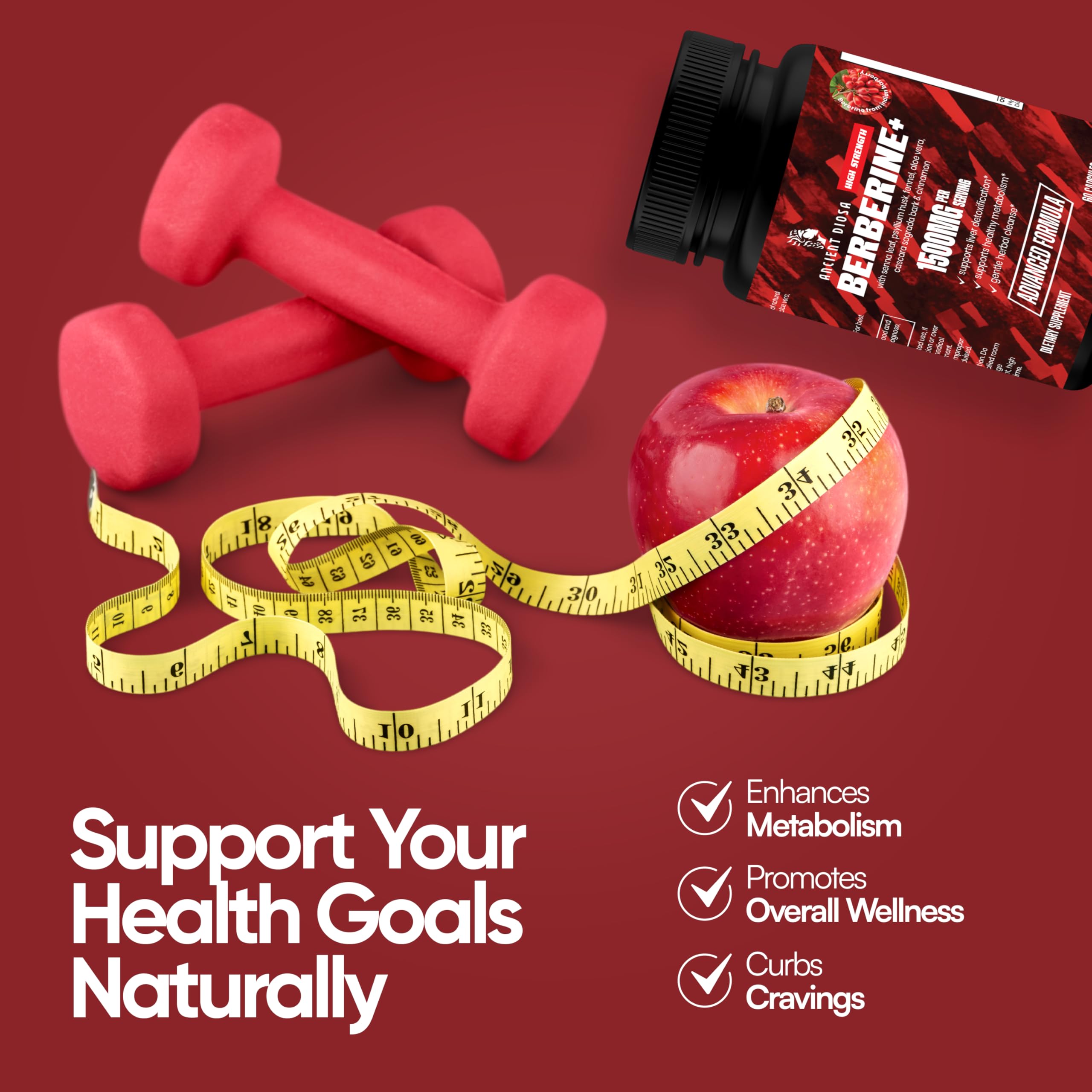 ANCIENT DIOSA Berberine Supplement capsules close-up