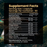 ANCIENT DIOSA Methylene Blue and Mushroom Extract Capsules back view