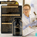 ANCIENT DIOSA Methylene Blue and Mushroom Extract Capsules on a wooden table