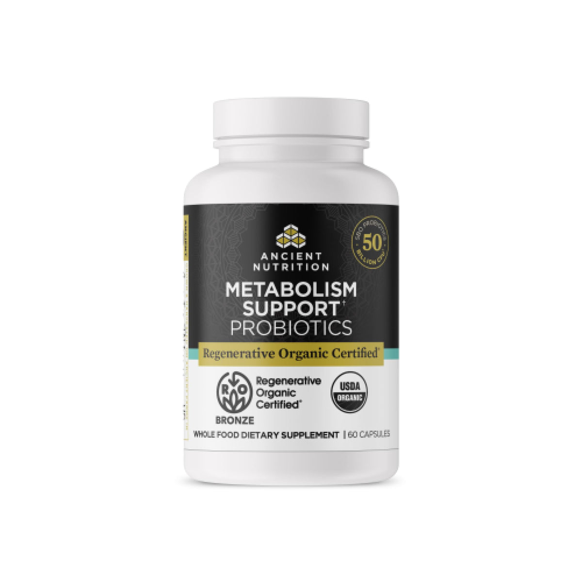 Ancient Nutrition a balanced routine Support Probiotics 60 capsules front view