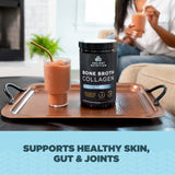 Ancient Nutrition Bone Broth Collagen Powder 519g serving suggestion in a smoothie