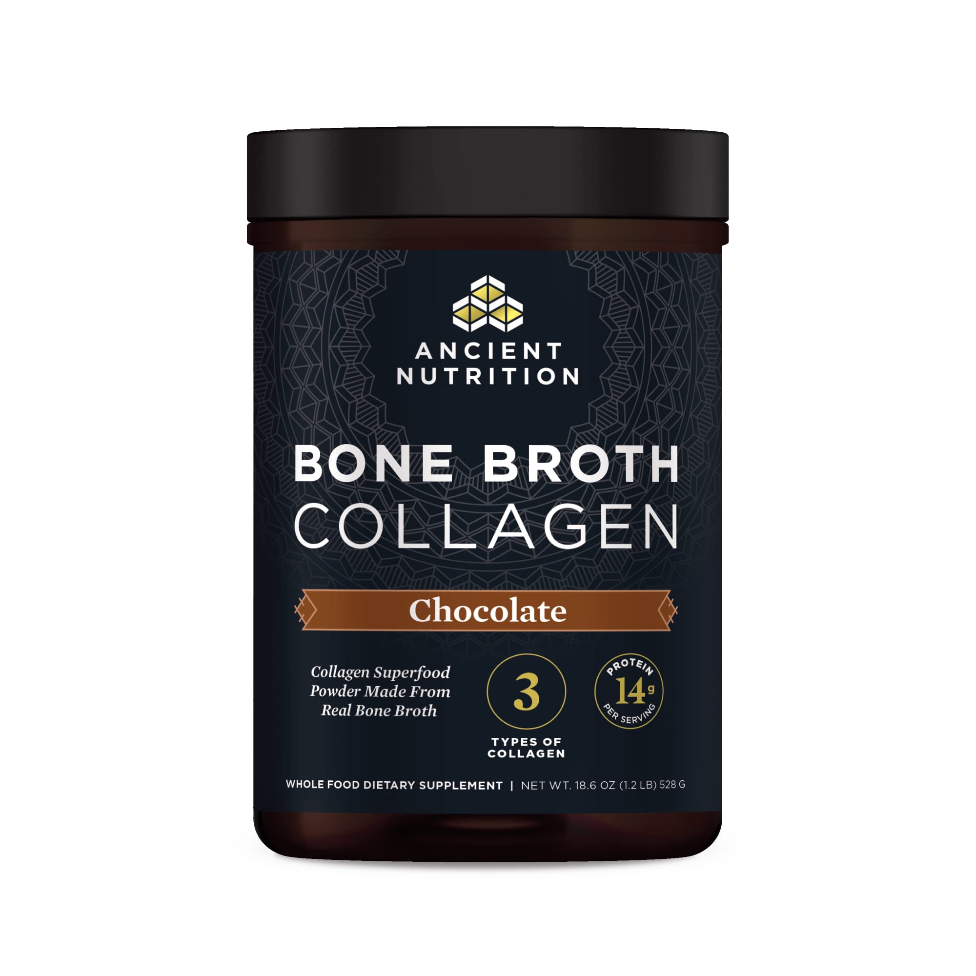 Ancient Nutrition Bone Broth Collagen Powder 527g front view