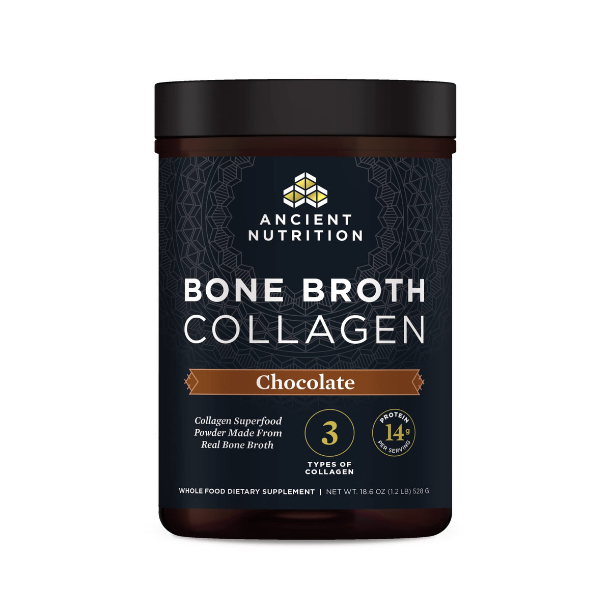 Ancient Nutrition Bone Broth Collagen Powder 527g front view