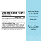 Ancient Nutrition Collagen Capsules side view showing dosage