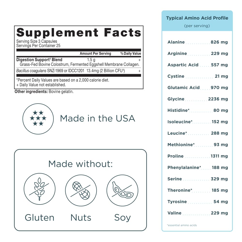 Ancient Nutrition Collagen Capsules with a measuring spoon for dosage