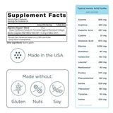 Ancient Nutrition Collagen Capsules with a measuring spoon for dosage