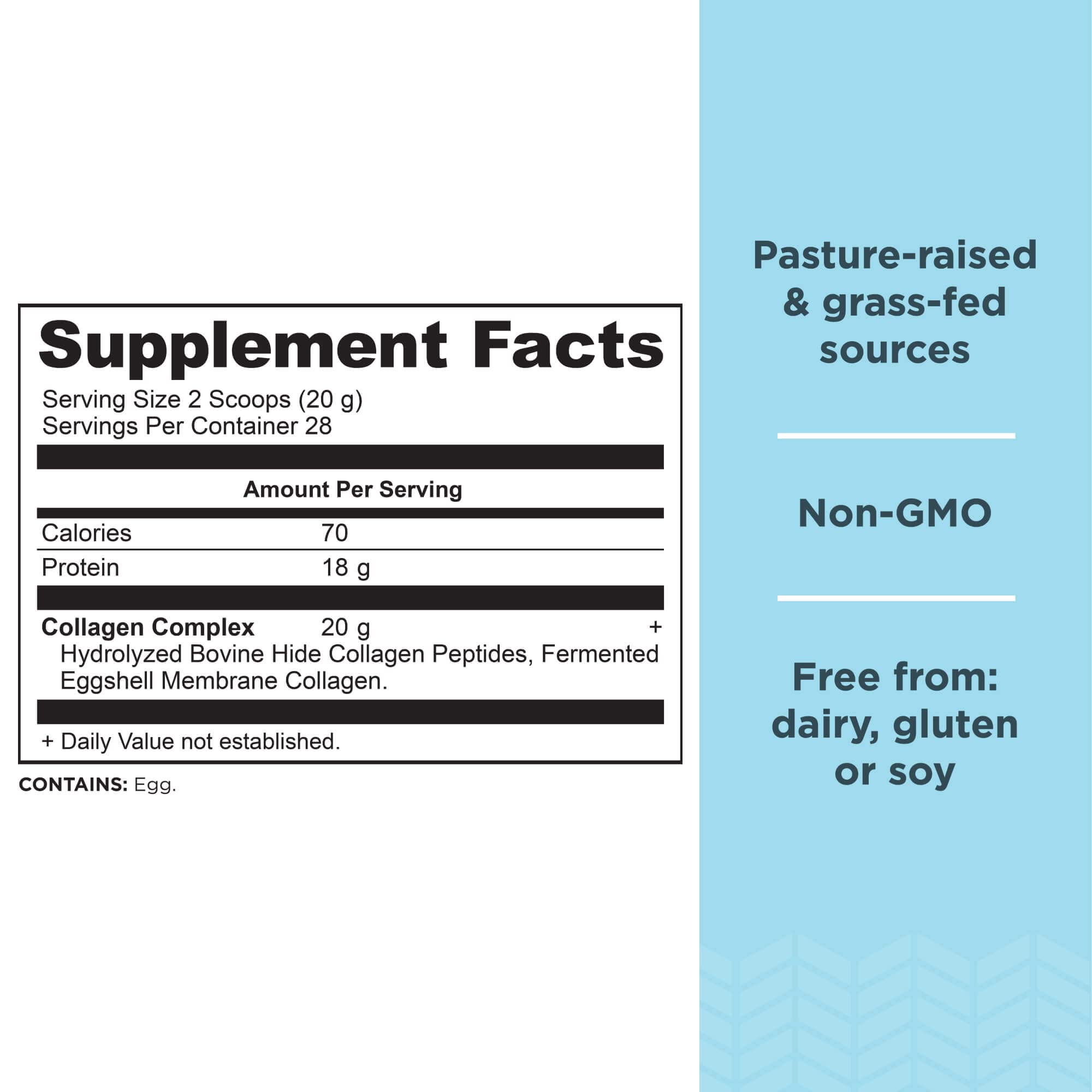 Ancient Nutrition Collagen Peptides Powder nutritional information