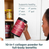 Ancient Nutrition Collagen Powder 454g with a measuring scoop