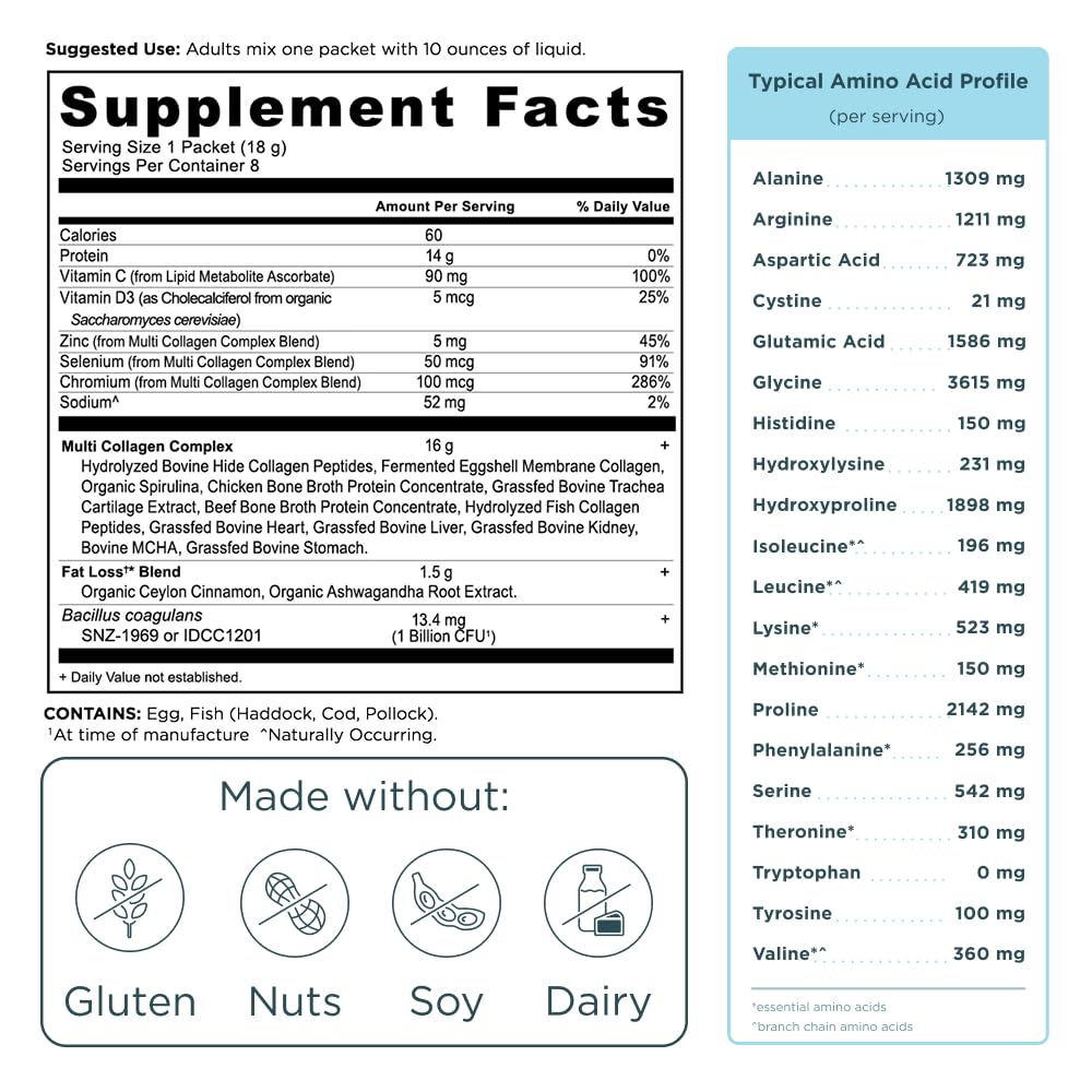 Ancient Nutrition Collagen Powder packaging side view