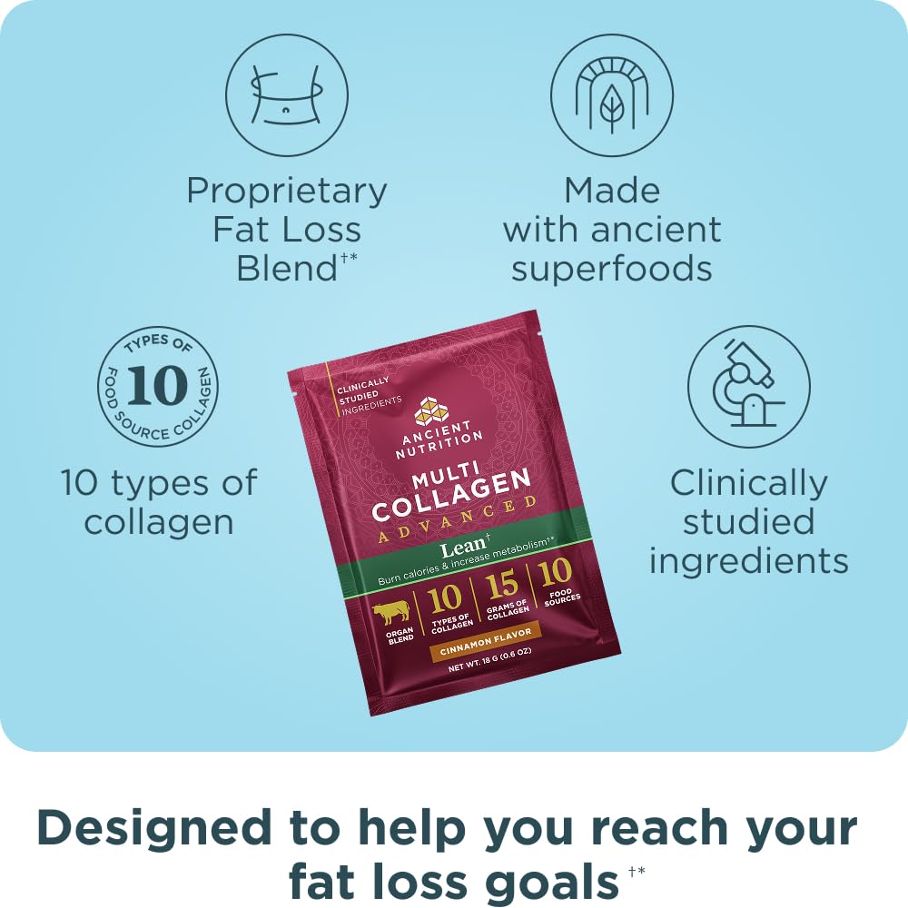Ancient Nutrition Collagen Powder scoop with powder