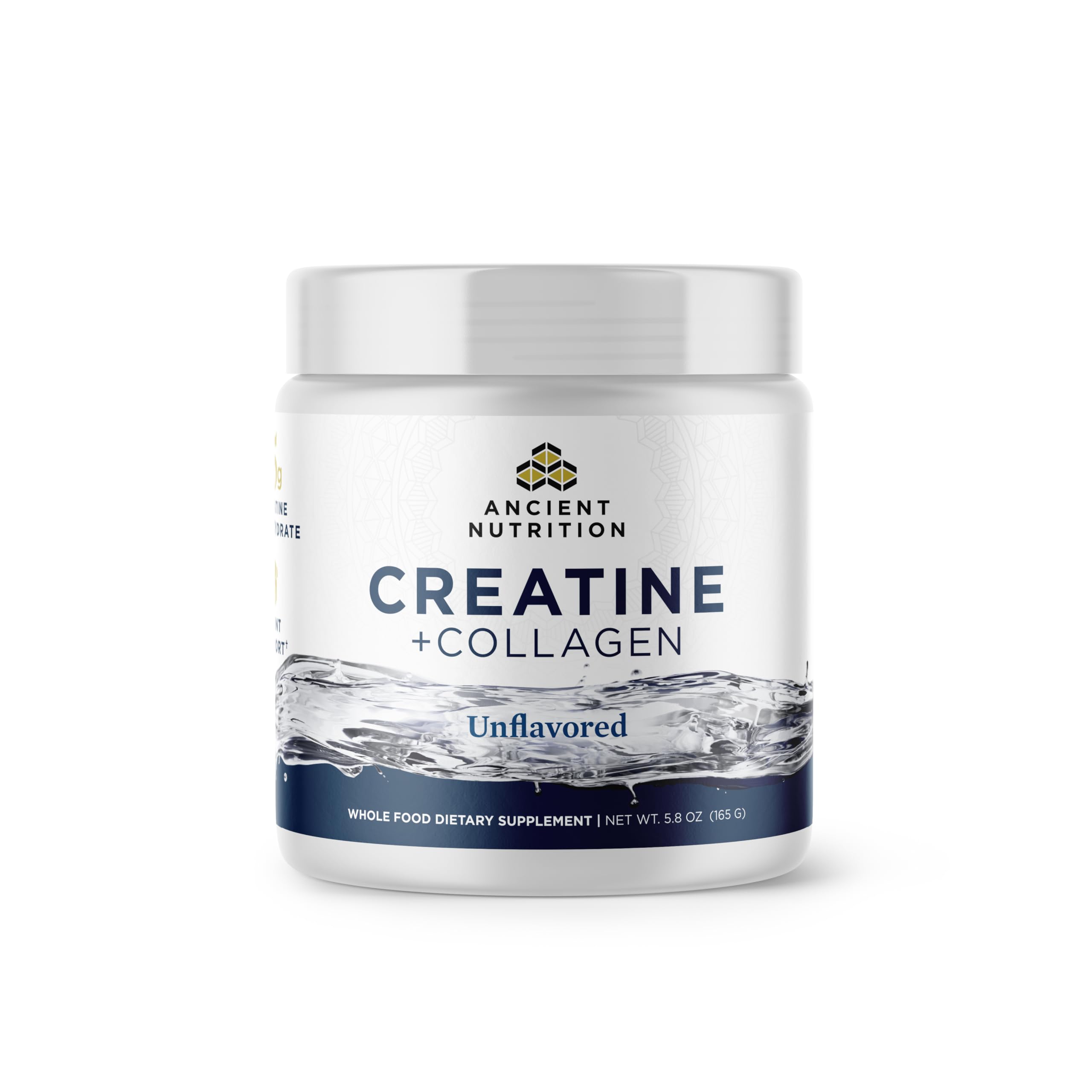 Ancient Nutrition Creatine Monohydrate & Collagen Blend 231g front view