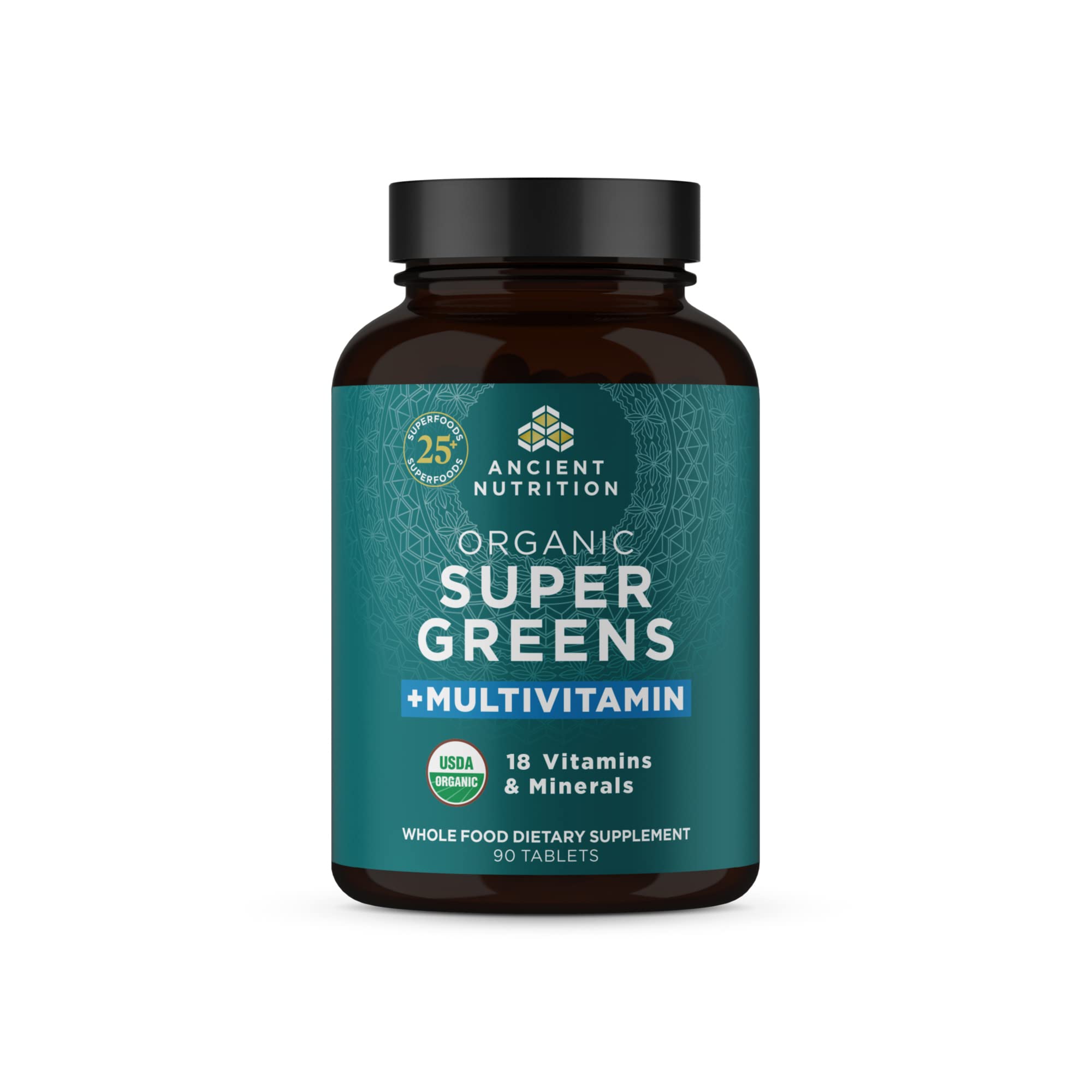 Ancient Nutrition Greens Superfood Blend front view packaging