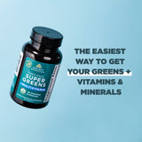 Ancient Nutrition Greens Superfood Blend lifestyle shot with fresh vegetables