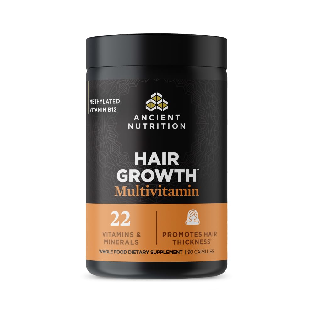 Ancient Nutrition Hair Growth Support Blend 106g front view