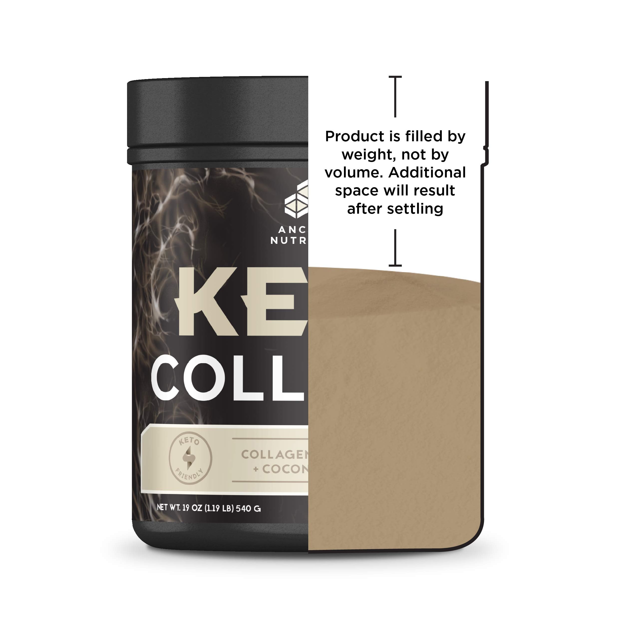 Ancient Nutrition KetoCOLLAGEN Powder in a glass with water