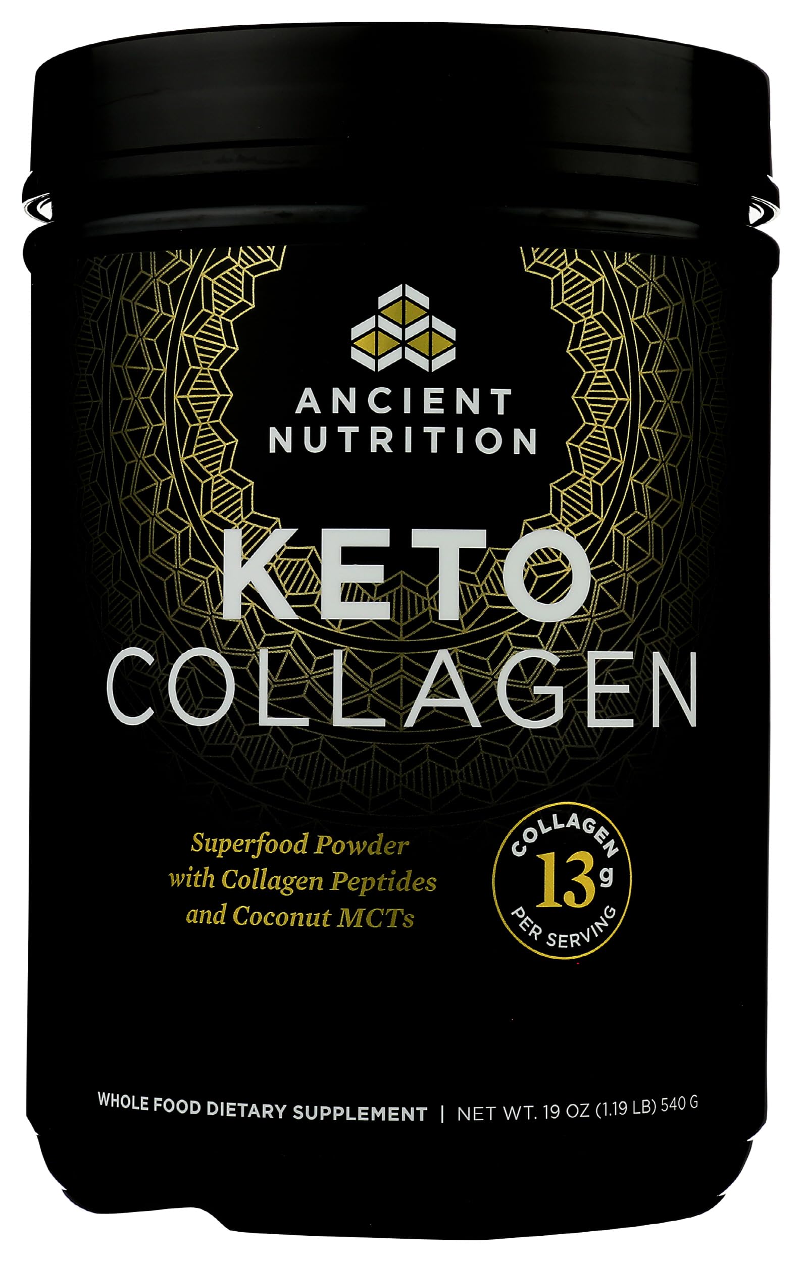 Ancient Nutrition KetoCOLLAGEN Powder nutrition facts label