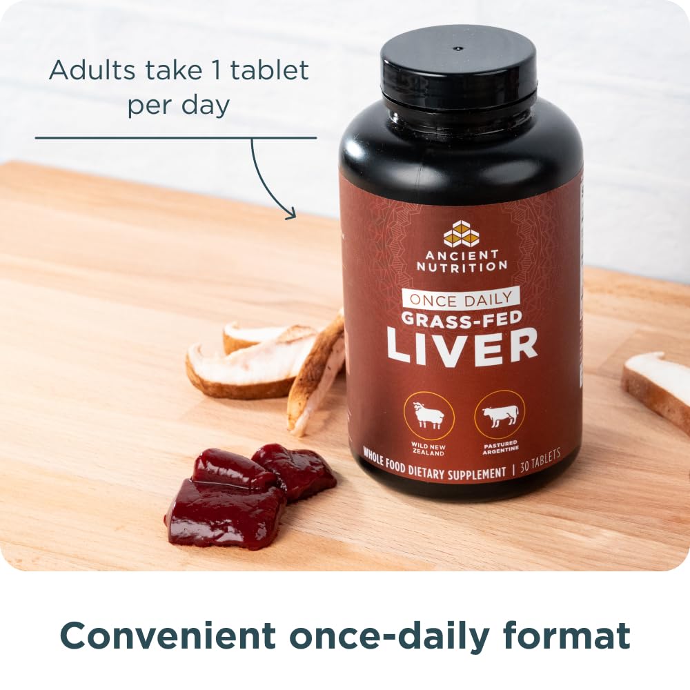 Ancient Nutrition Liver Extract Supplement 85g nutritional information