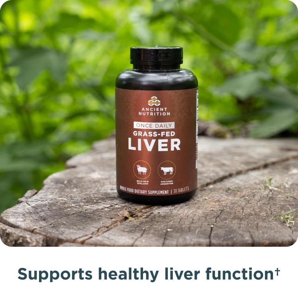 Ancient Nutrition Liver Extract Supplement 85g packaging details